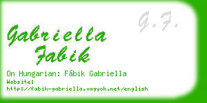 gabriella fabik business card
