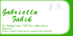 gabriella fabik business card